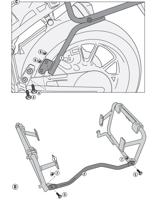 KAPPA KL3105CAM STELAŻ KUFRÓW CAM SIDE SUZUKI  DL