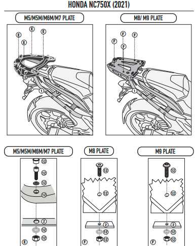 GIVI STELAŻ KUFRA CENTRALNEGO HONDA NC750X 21-23