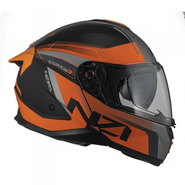 Kask Motocyklowy NZI Combi 3 Duo Daily Black Orange Antracite Matt
