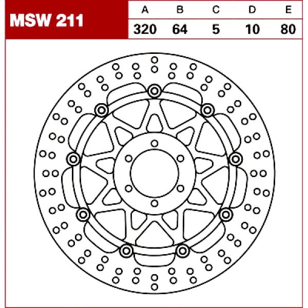 TRW Tarcza hamulcowa MSW211 VOXAN MOTO KTM BENELL