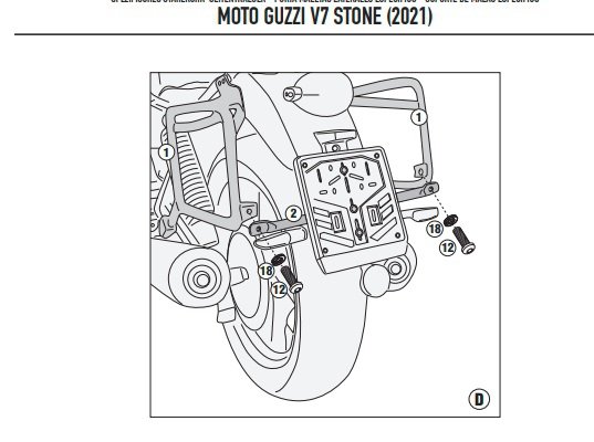 KAPPA STELAŻ KUFRÓW MONOKEY CAM SIDE MOTO GUZZI V7