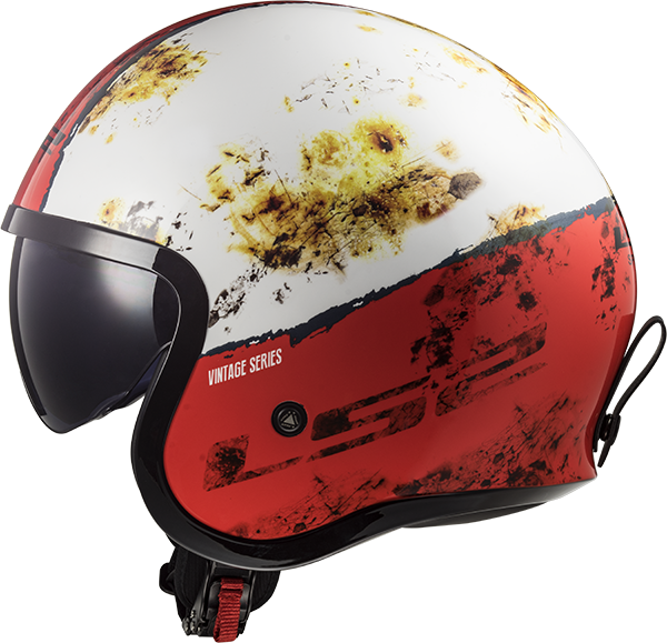 KASK LS2 OF599 SPITFIRE RUST WHITE RED