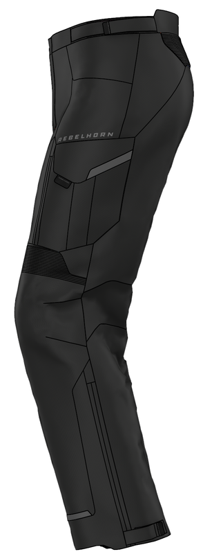 REBELHORN SPODNIE MOTOCYKLOWE TEKSTYLNE SCOUT BLAC