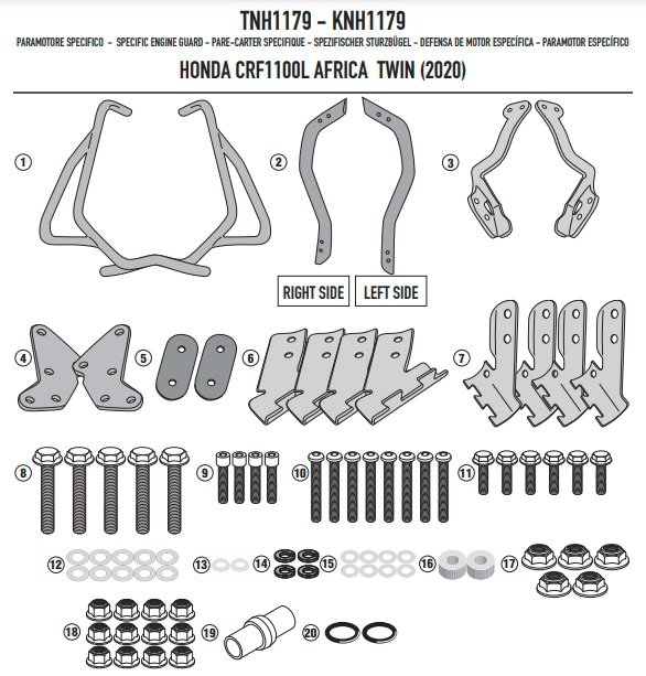 KAPPA GMOLE OSŁONY SILNIKA HONDA CRF 1100L Africa