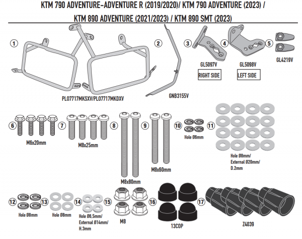 KAPPA STELAŻ KUFRÓW BOCZNYCH MONOKEY CAM SIDE KTM