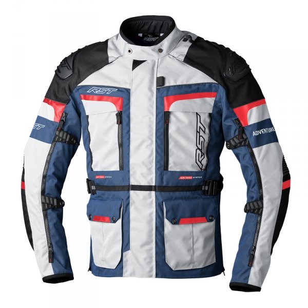 RST KURTKA TEKSTYLNA ADVENTURE-X SILVER/DA BLU/RED