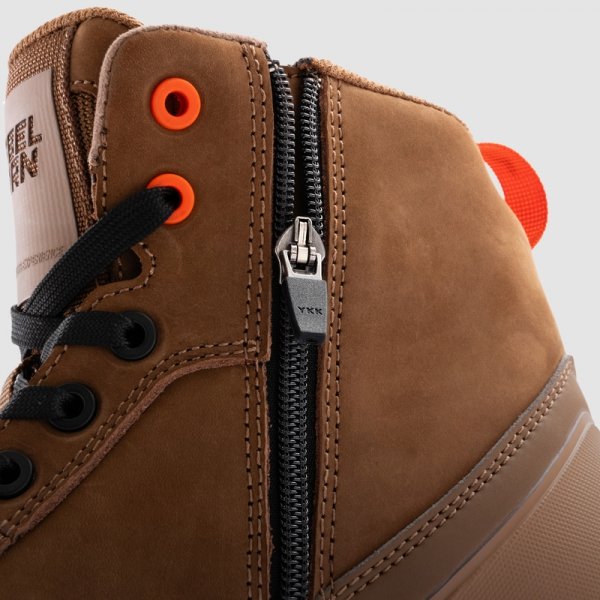 REBELHORN BUTY MOTOCYKLOWE SKÓRZANE SPIKE BROWN