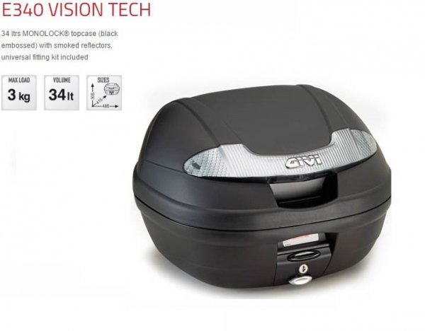 GIVI E340NT Kufer monolock 34L czarny mat tech