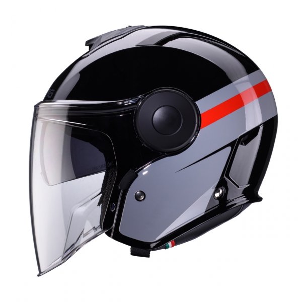 CABERG KASK JET Z BLENDĄ SOHO ZEPHYR CZARNY/SZ/CZE