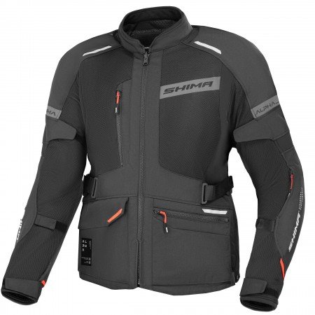 SHIMA KURTKA MOTOCYKLOWA  ALPHA MEN JKT BLACK