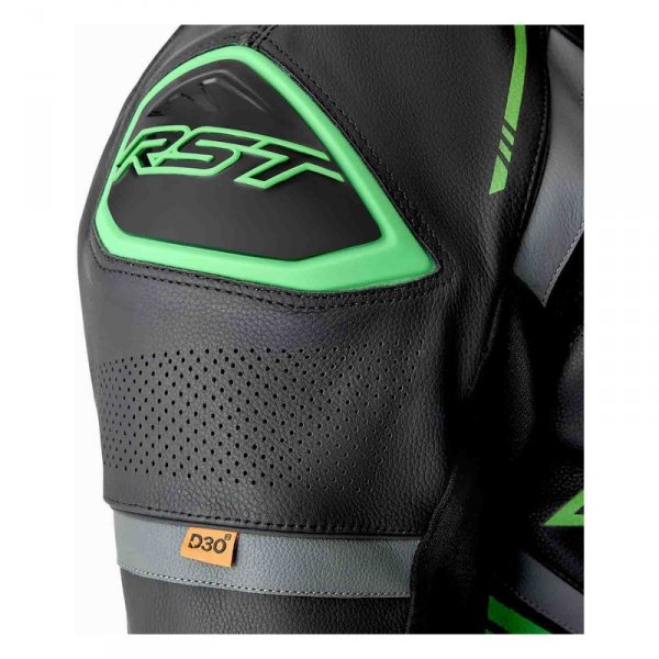 Kombinezon motocyklowy jednoczęściowy RST S1 D3O Black Grey Fluo Green