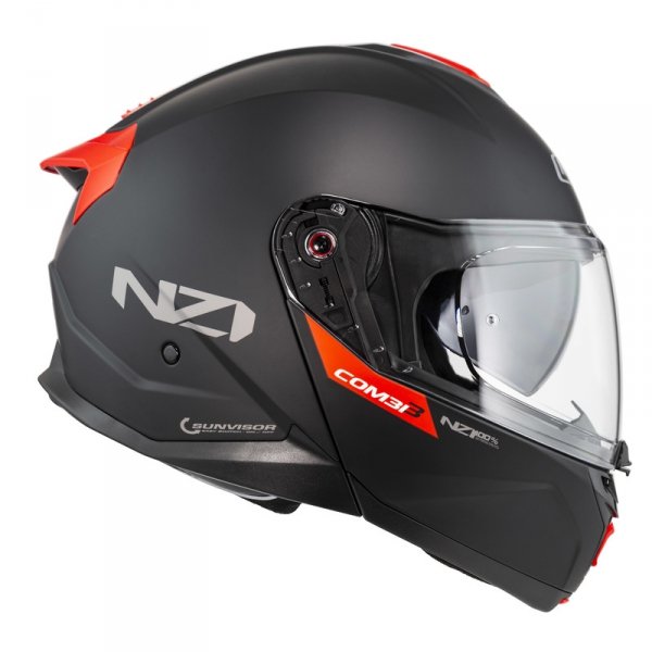 Kask Motocyklowy Nzi Combi 3 Duo Solid Nouveau Matt Black