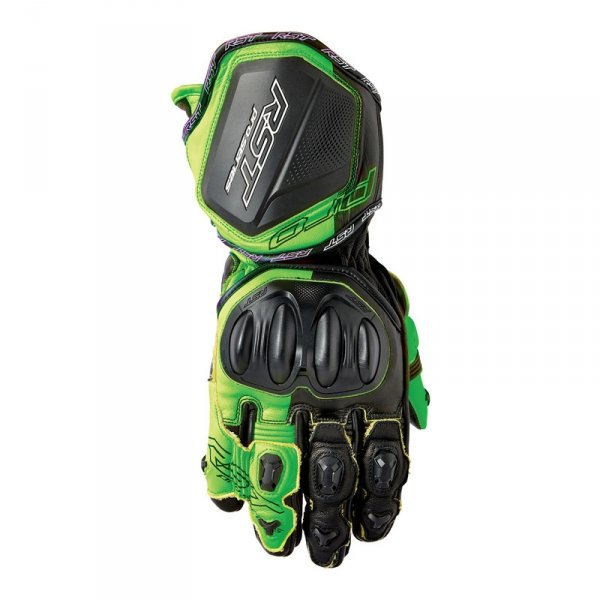 Rękawice motocyklowe RST Pro Series Gp D3O Black Fluo Green