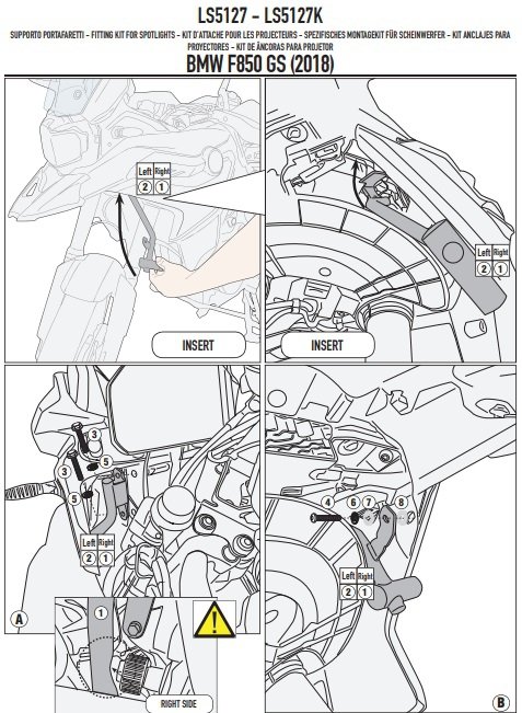KAPPA MOCOWANIE HALOGENÓW KS310 KS322 BMW F 750GS