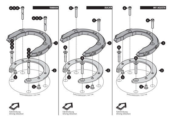 SW-MOTECH TRT.00.640.11001/B TANK RING EVO BLACK 5 ŚRUB