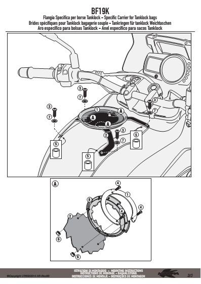 Kappa BF19K Pierścień mocujący tanklock BMW G 650