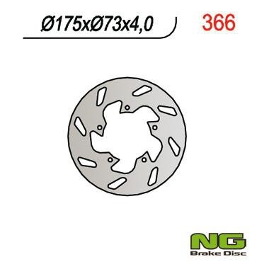 NG366 TARCZA HAMULCOWA GILERA, PIAGGIO (175x73x4)