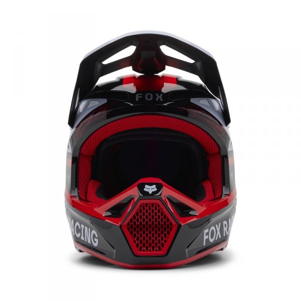 FOX KASK OFF-ROAD JUNIOR V1 RACE SPEC FLUORESC RED