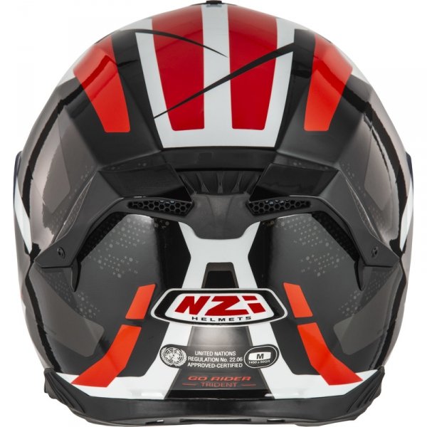 Kask Motocyklowy NZI Go Rider Stream Duo Trident Black Grey Red