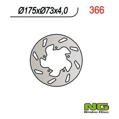 NG366 TARCZA HAMULCOWA GILERA, PIAGGIO (175x73x4)