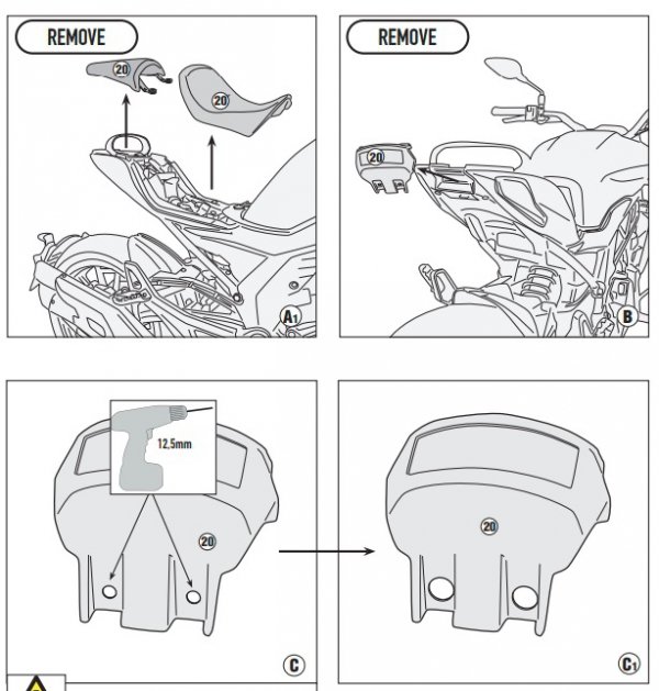 GIVI STELAŻ SAKW EASYLOCK - BENELLI 502 C (19 > 20