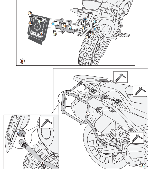 GIVI STELAŻ KUFRÓW MONOKEY  BMW F 750 / 850 GS F 7