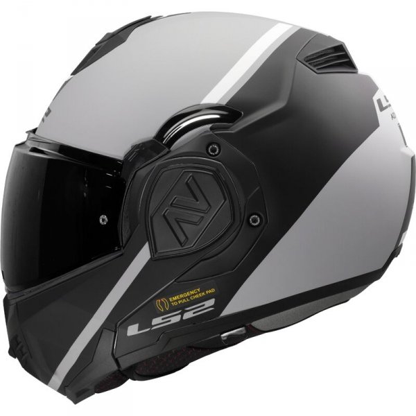 LS2 KASK SYSTEMOWY FF906 ADVANT SWIPE GREY BLACK