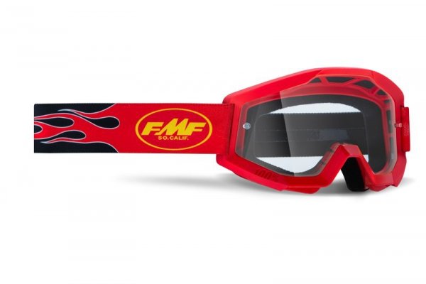FMF GOGLE POWERCORE FLAME RED  SZYBA CLEAR