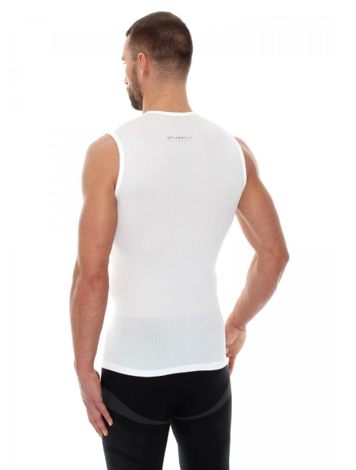 Brubeck SL10100 Koszulka unisex typu base layer bez rękawów biały