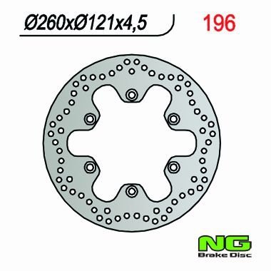NG196 TARCZA HAMULCOWA SUZUKI AN 250/400 (98-02) (260x121x4,5)