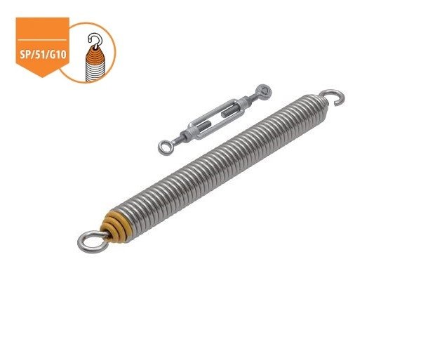 SP/51/G10 sprężyna do szlabanu żółta o średnicy 51 mm