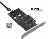 Adapter 2x dysk M.2: SATA + NVMe do PCI-E x4 Dual