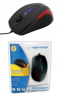 Mysz przewodowa Esperanza SIRIUS EM102R optyczna czerwona 
