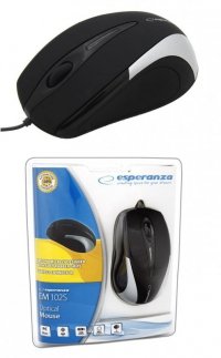 Mysz przewodowa Esperanza SIRIUS EM102S optyczna USB srebrna 