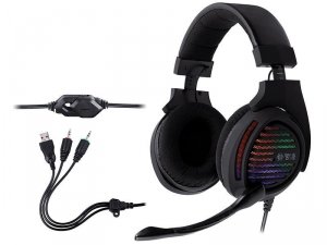 Słuchawki z mikrofonem Tracer GAMEZONE Aligator RGB rainbow LED 2x mini jack 3,5mm 3-pin; USB 2.0.