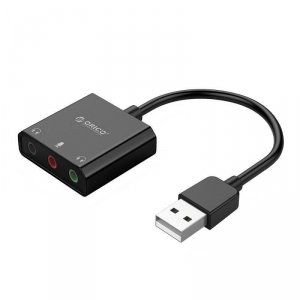 Zewnętrzna karta dźwiękowa Orico SKT3-BK-BP USB-A, 3 porty, mini jack