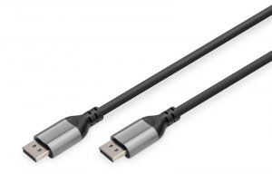 Kabel DIGITUS PREMIUM połączeniowy DisplayPort 1.4 8K60Hz UHD DP/DP M/M czarny 1m
