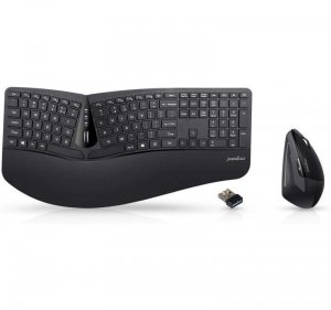 Zestaw bezprzewodowy klawiatura+mysz Perixx PERIDUO-605 Ergonomic czarny - USZ OPAK