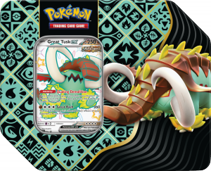 Pokémon TCG: Paldean Fates Tin 5-booster BUNDLE - Great Tusk