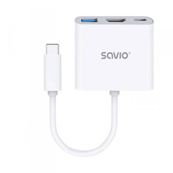Hub USB SAVIO AK-48 USB Typ C – HDMI, USB 3.0, PD