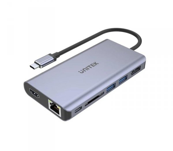 Hub USB-C Unitek D1056A, 2x USB 3.1, HDMI, DP, RJ45, SD