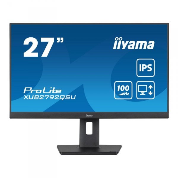 Monitor iiyama 27&quot; ProLite XUB2792QSU-B6 IPS 100Hz HDMI DP 4xUSB-A USB-B głośniki