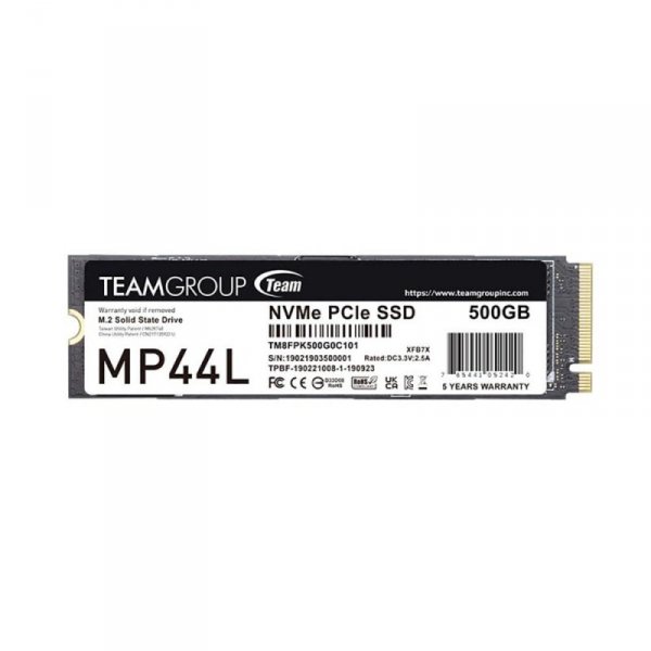 Dysk SSD Team Group MP44L 500GB M.2 PCIe NVMe Gen4 x4 (5000/2500 MB/s)