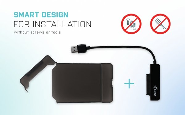 Obudowa USB 3.0 dysku 2,5&quot; i-tec MySafe USB Type-A 3.2 Gen 1 (3.1 Gen 1) 5 Gbit/s