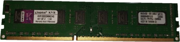 Używany RAM DDR3 2GB 1333MHz CL9 KVR1333D3N9K2/4G