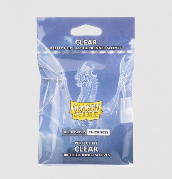 Dragon Shield Standard size Perfect fit - Inner Sleeves - Thick Inner Clear (100 Sleeves)