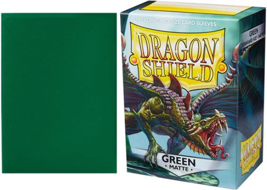 Koszulki Dragon Shield Standard Sleeves - Matte Green (100 Sleeves)
