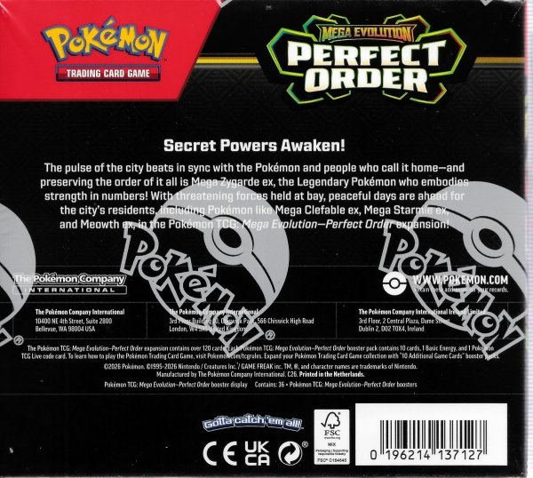 Pokemon TCG: Mega Evolution - Perfect Order - Booster Box (36)