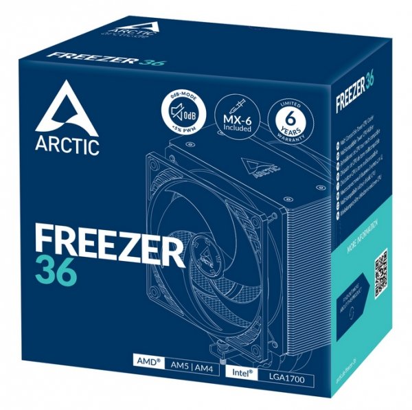 Chłodzenie powietrzne Arctic Freezer 36 2x120mm  Intel LGA 1700/1851 | AMD AM4/AM5
