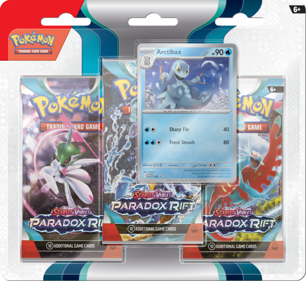  Pokémon TCG: Scarlet &amp; Violet - Paradox Rift - 3-Pack Blister - Arctibax
